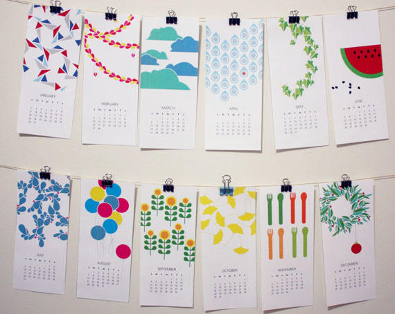 可以自己印的創意月曆