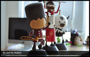 插畫變成立體雕塑 - Fu 與他的機器人