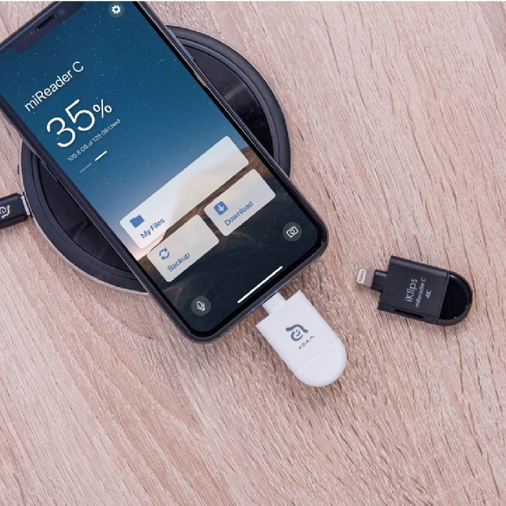 ADAM_iKlips miReader C 4K 蘋果 Lightning & USB-C 雙介面讀卡機－無容量版 | 大人物 - 6342