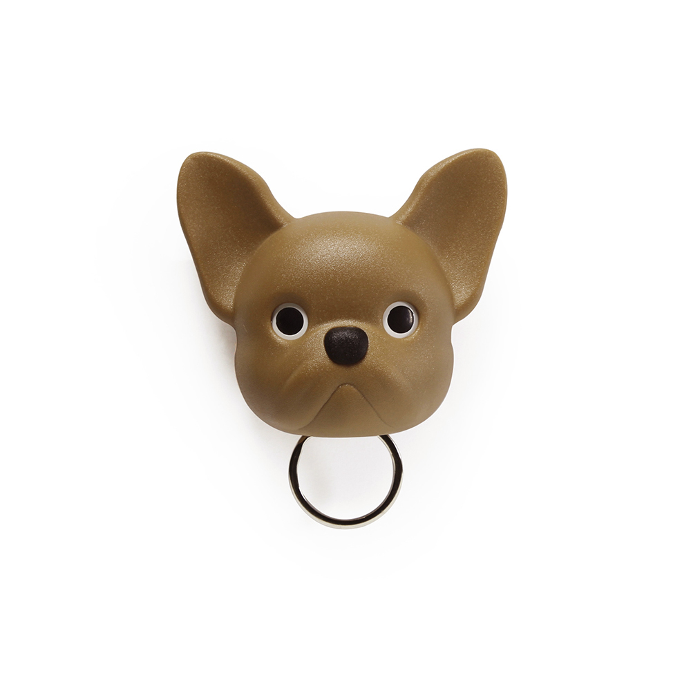 QUALY_法鬥鑰匙圈 咖啡 Frenchy Dog Key Holder (三色選)