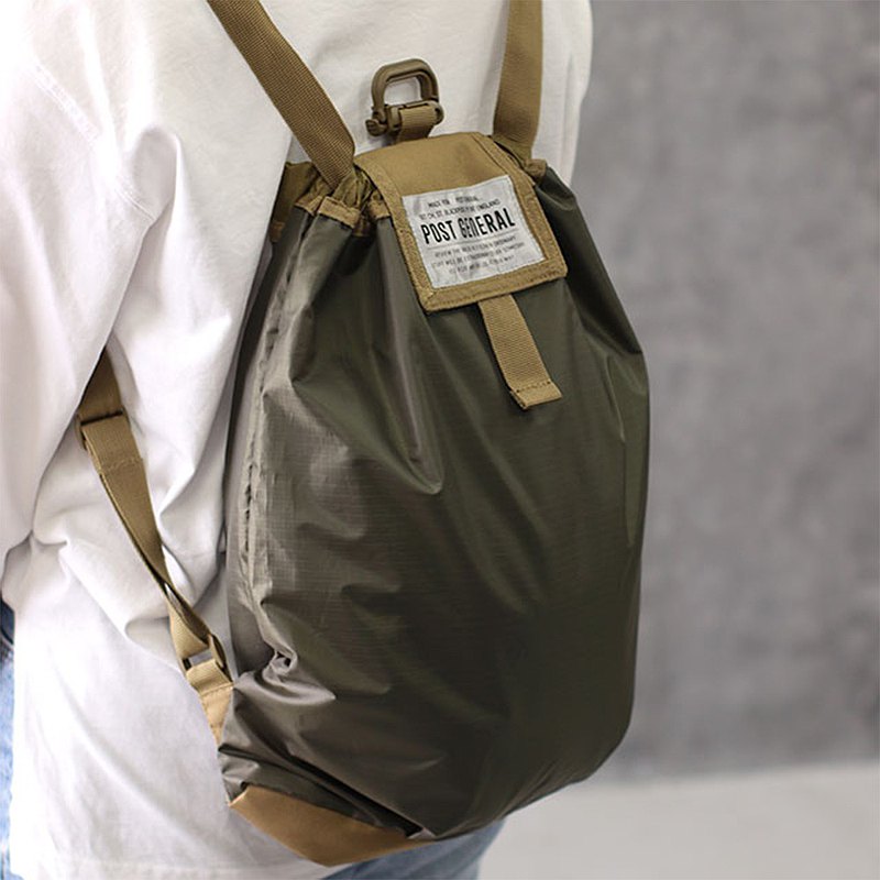 POST GENERAL_環保摺疊束口防潑水雙肩後背包 （四色選）