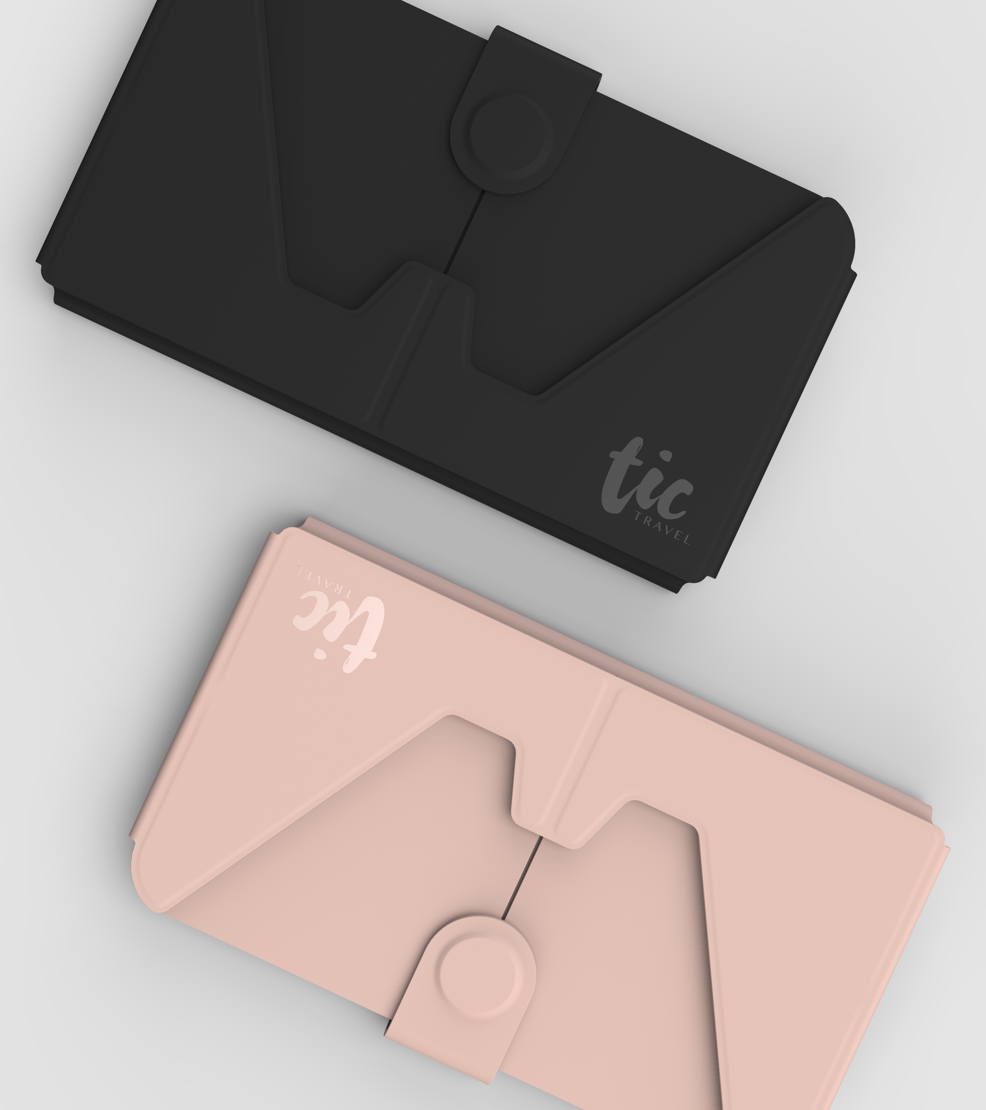 TIC_HOLDER 極薄型3合1支架卡片口罩收納匣 (兩色選) 