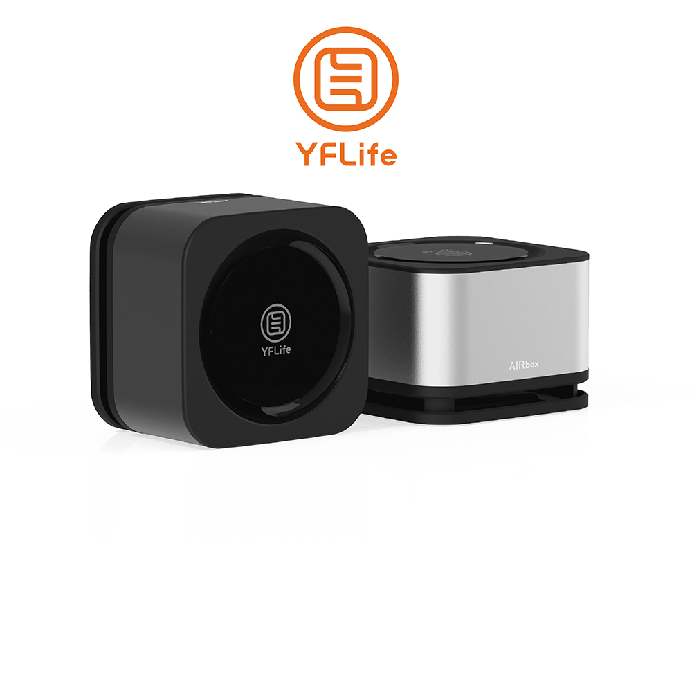圓方生活 YFLife_AIRBOX 方塊舒 車用空氣淨化器 負離子＋奈米光觸媒 (兩色選)