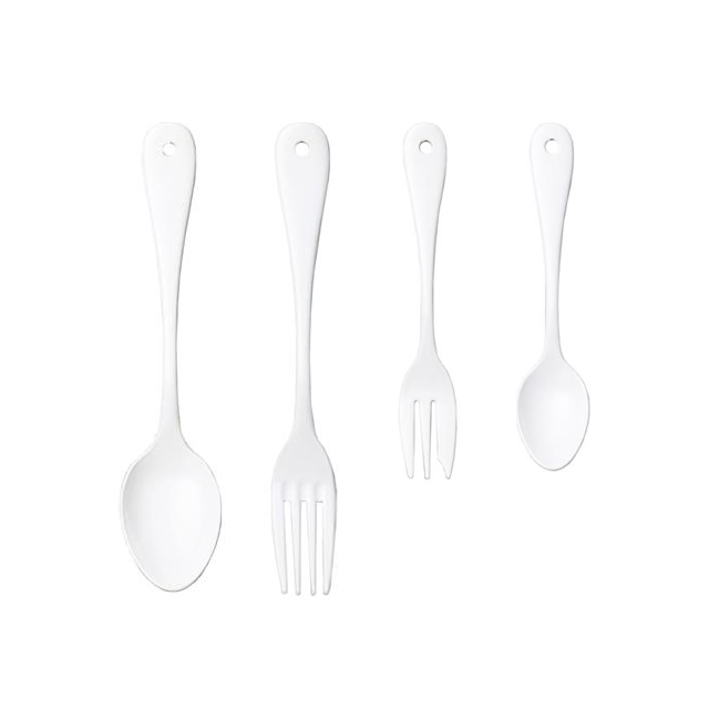 日本高桑金屬_BLANC 珐瑯餐具組 (白)