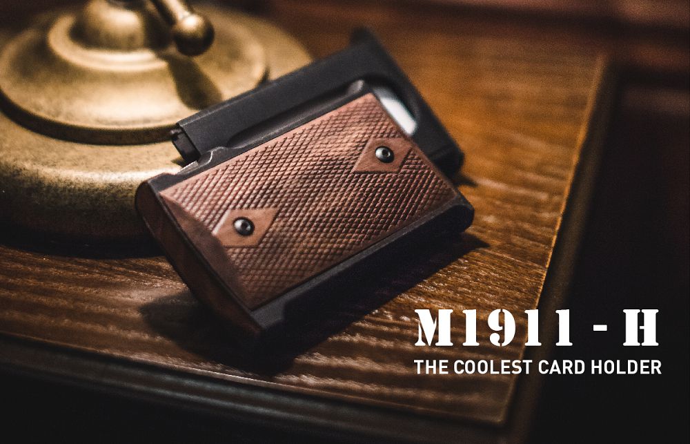 LMC & Co._M1911-h 全金屬擬真彈藥填裝卡片夾/香煙盒 (雙菱格紋護木)