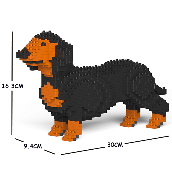 JEKCA_臘腸犬積木（兩種花色）