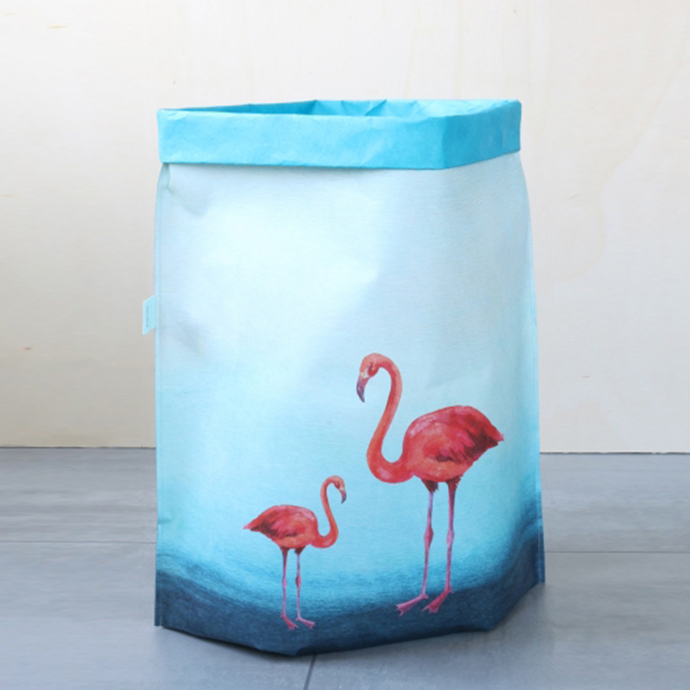 德國paprcuts.de_洗衣籃 紅鶴 Laundry Basket Crane