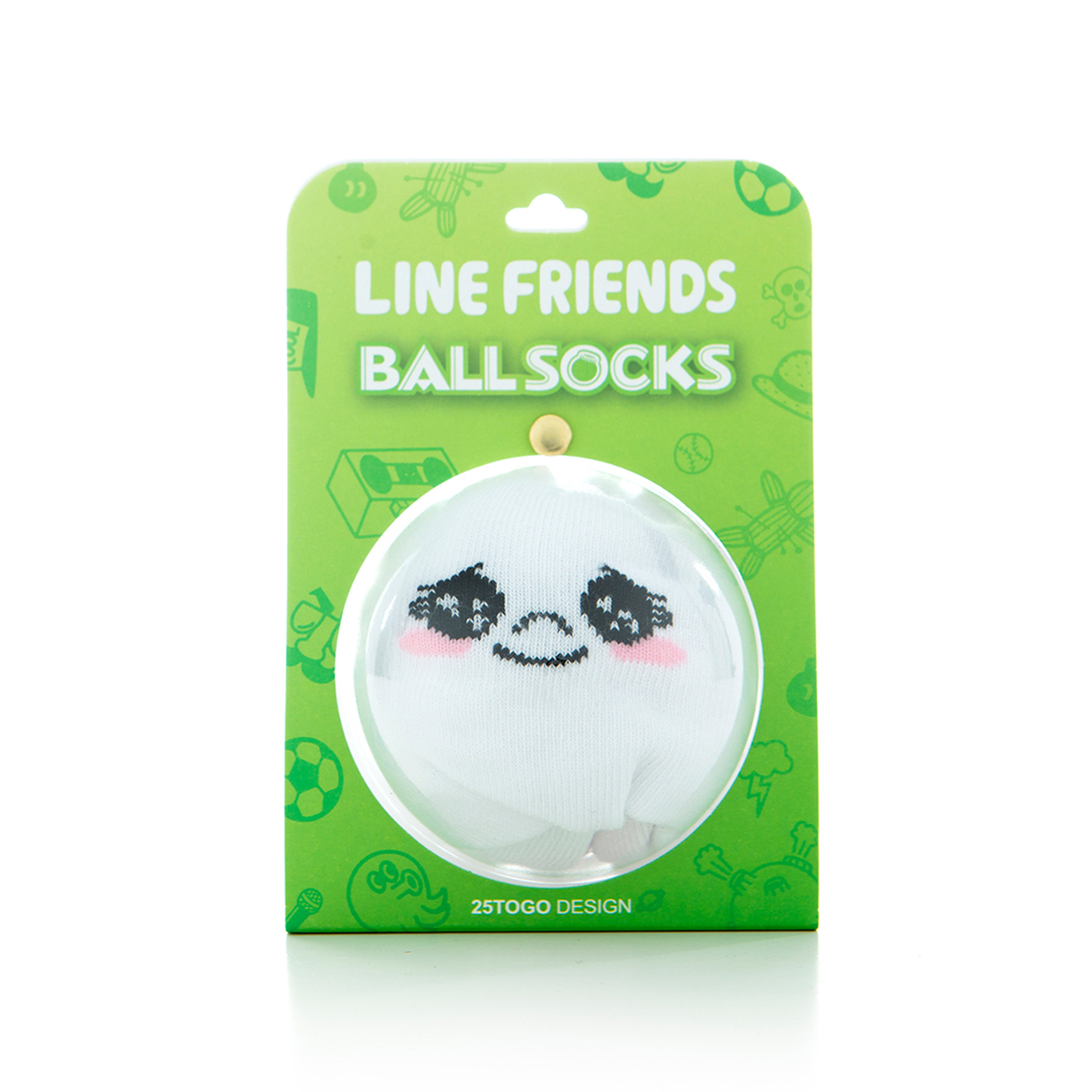 BALL SOCKS_LINE FRIENDS 球襪_饅頭人汪汪眼