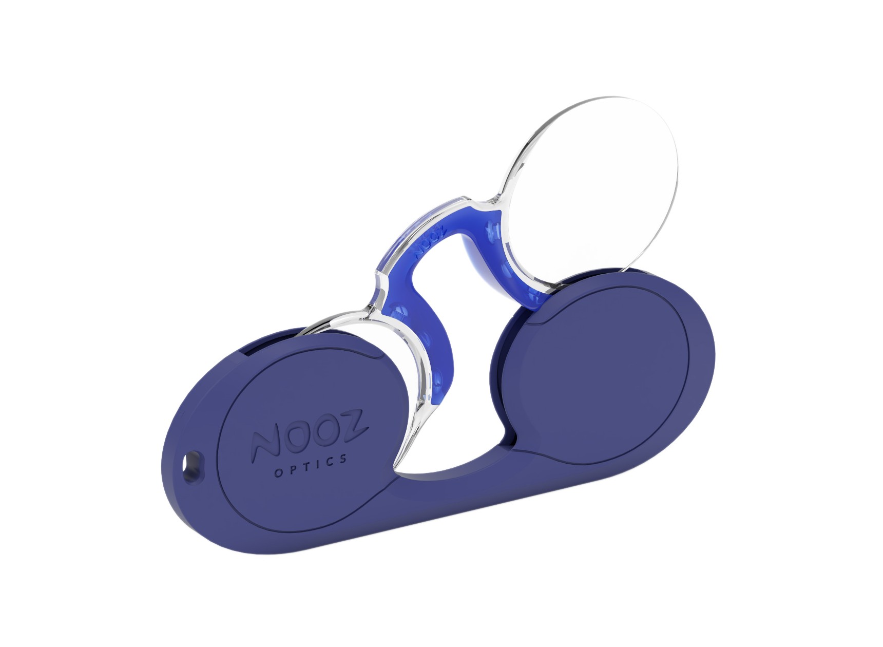 NOOZ_法國NOOZ 時尚夾鼻式 便攜閱讀老花眼鏡（橢圓-藍）