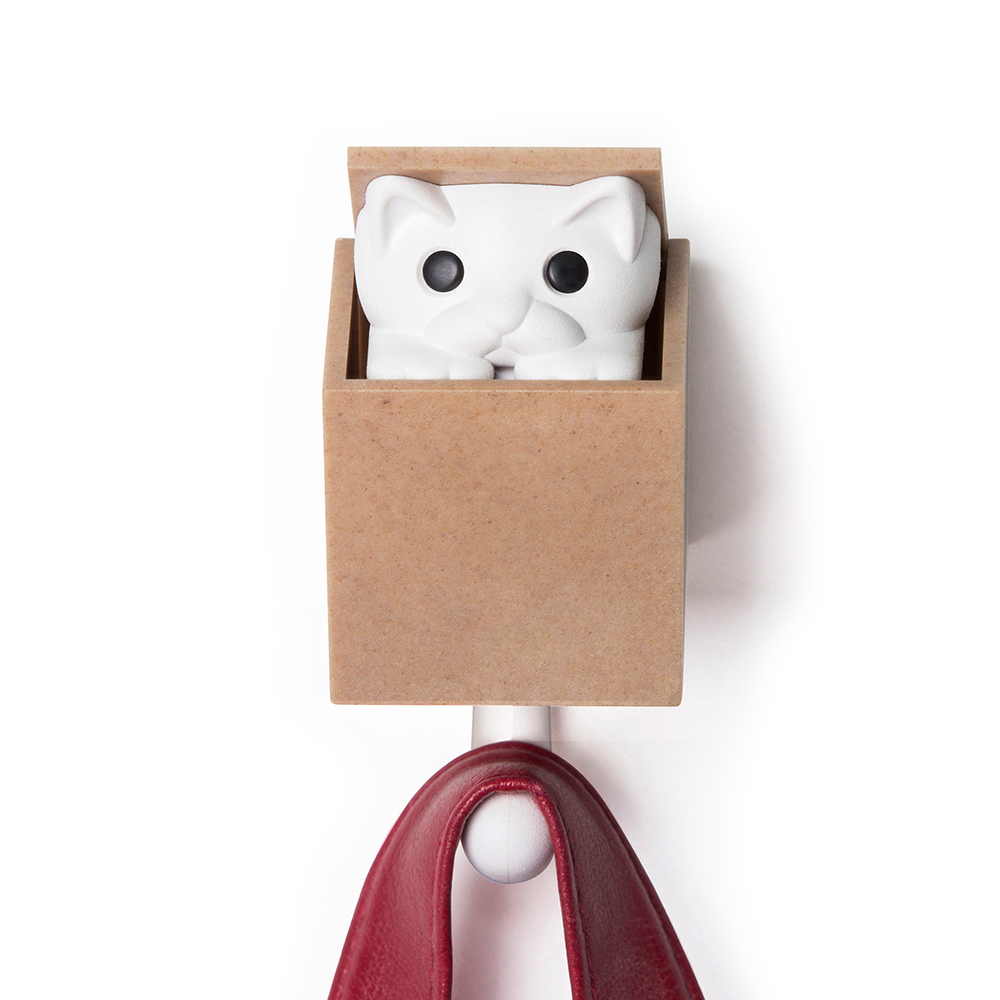 QUALY_躲貓貓 壁掛  Kitt-a-boo : wall hook (兩色選)