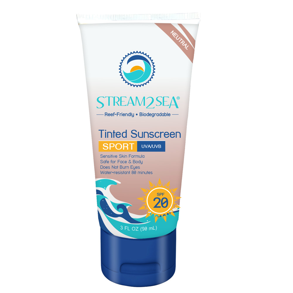 美國Stream2Sea_友善海洋防曬乳/日用型 SPF20 潤色款 (90ml)