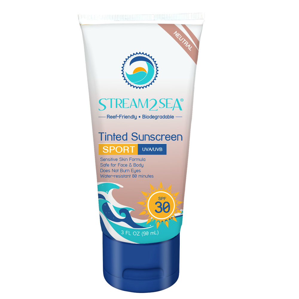美國Stream2Sea_友善海洋防曬乳/運動型 SPF30 潤色款 (90ml)