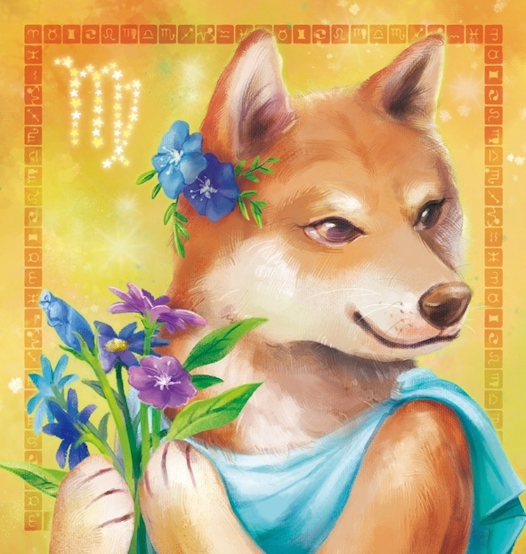 海裡魚_35P木質拼圖_處女座X柴犬