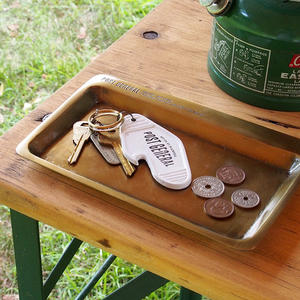 POST GENERAL_復古黃銅收納置物盤－矩形 （兩款選）