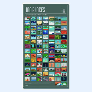 DOIY_100個死前必去的世界景點 100 PALCES POSTER