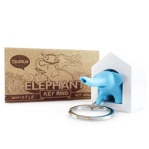 Qualy_小象哨匙圈 Elephant Key Ring (兩色選)