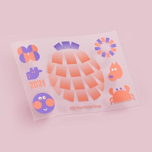 五金行_滾動過日子海報＋貼紙組（貼紙兩款選 ）