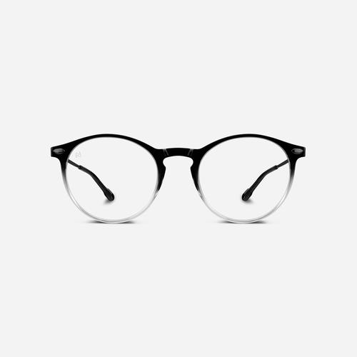 NOOZ_時尚造型老花眼鏡 抗藍光鏡腳便攜款 （橢圓－黑色透）