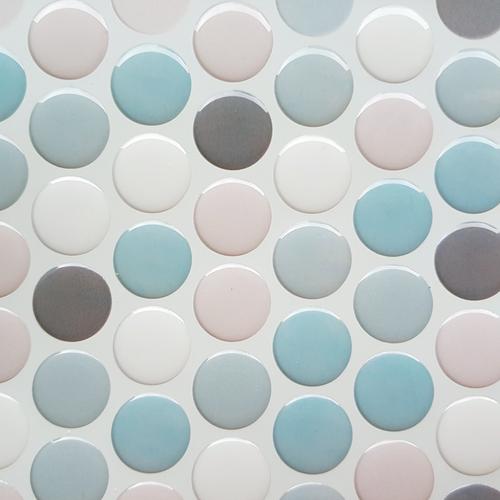  台灣KNOWS&GOODS_小幾何磁磚貼紙/馬卡龍粉(5片/組)