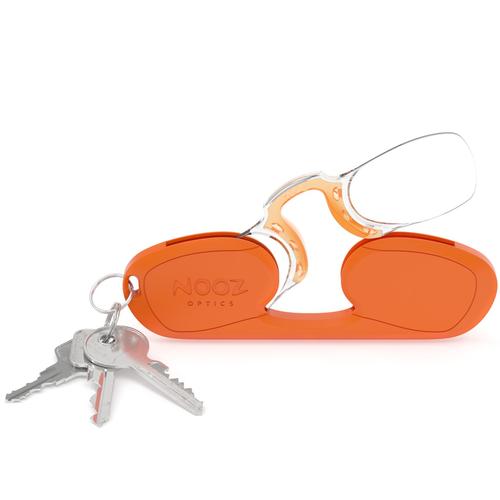 NOOZ_法國NOOZ 時尚夾鼻式 便攜閱讀老花眼鏡（矩形-橘）