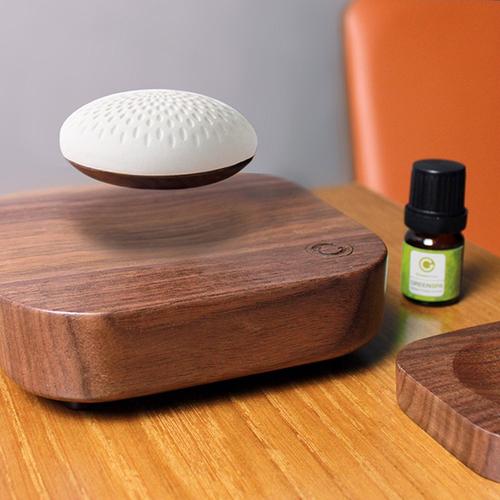 Green Idea_懸浮擴香座（胡桃木款）