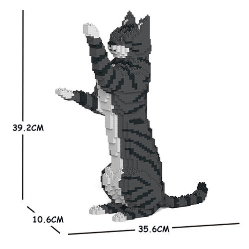 JEKCA_虎斑貓積木 站姿 （兩色選）